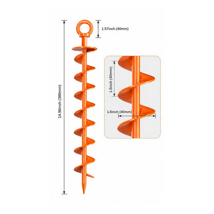 Outdoor Heavy-Duty Spiral Ground Anchors Kit