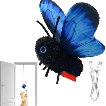 Interactive Electric Butterfly & Bluebird Cat Toy – 3 Flying Modes USB Rechargeable Teaser