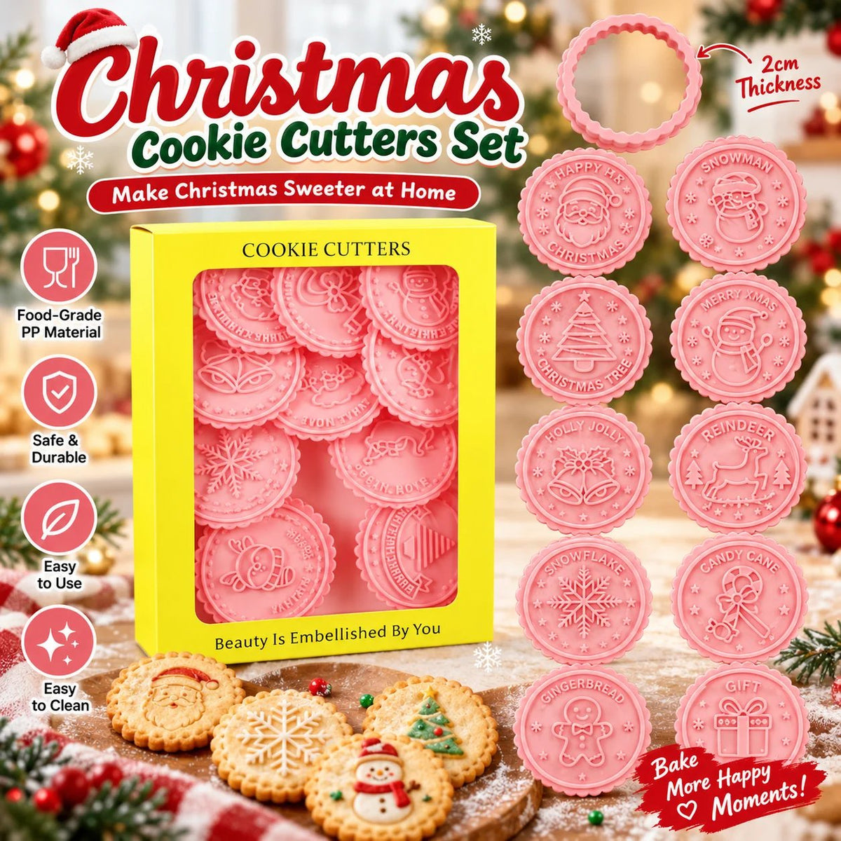 💥 Last Day! Special Sale 🎁Festive Christmas Cookie Cutter Set🥧✨