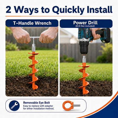 Outdoor Heavy-Duty Spiral Ground Anchors Kit