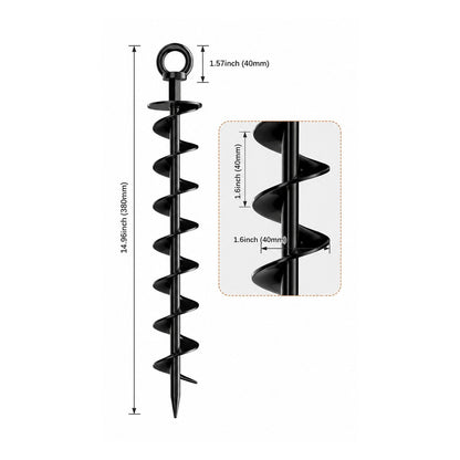 Outdoor Heavy-Duty Spiral Ground Anchors Kit