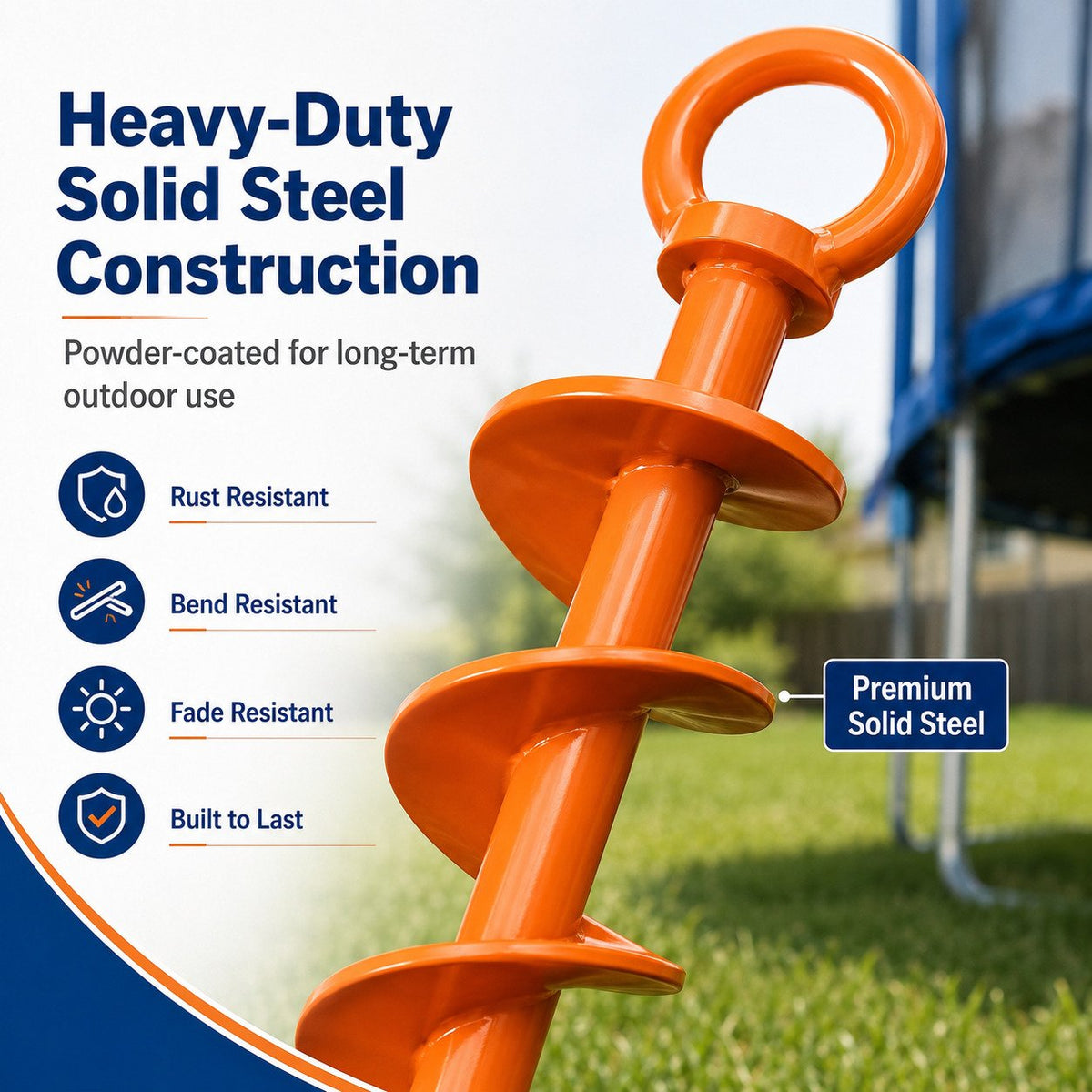 Outdoor Heavy-Duty Spiral Ground Anchors Kit