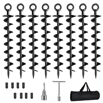 Outdoor Heavy-Duty Spiral Ground Anchors Kit