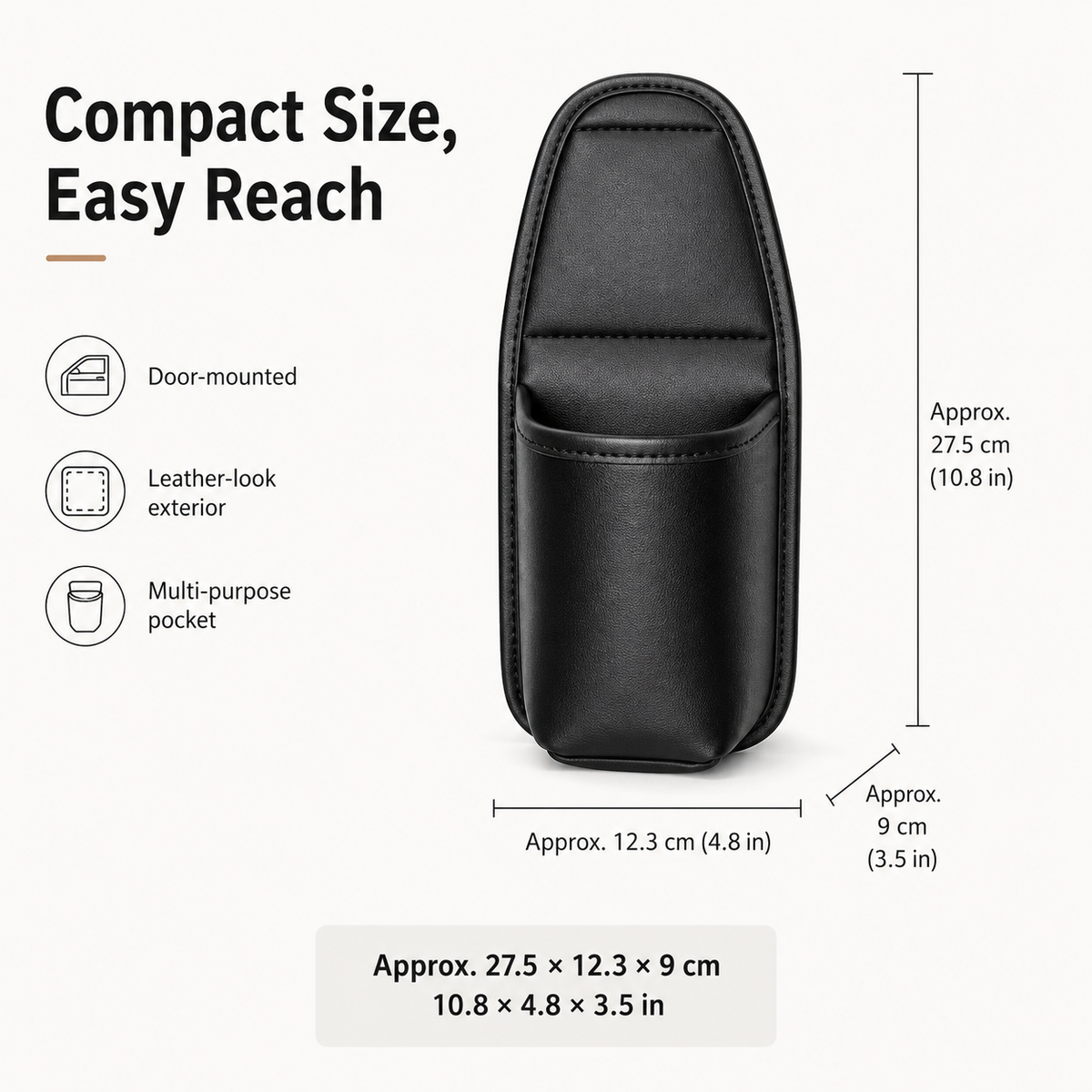 🥤 Car Door Cup Holder & Multi-Purpose Storage Pocket