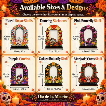 Día de los Muertos Wooden Memorial Photo Frame