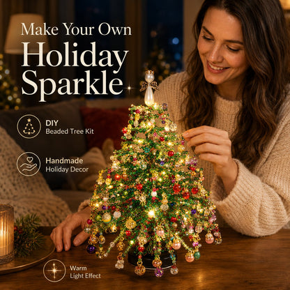 🎄 DIY Beaded Christmas Tree Kit –  🎅Create Your Own Sparkling Holiday Decoration
