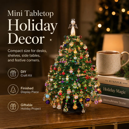 🎄 DIY Beaded Christmas Tree Kit –  🎅Create Your Own Sparkling Holiday Decoration