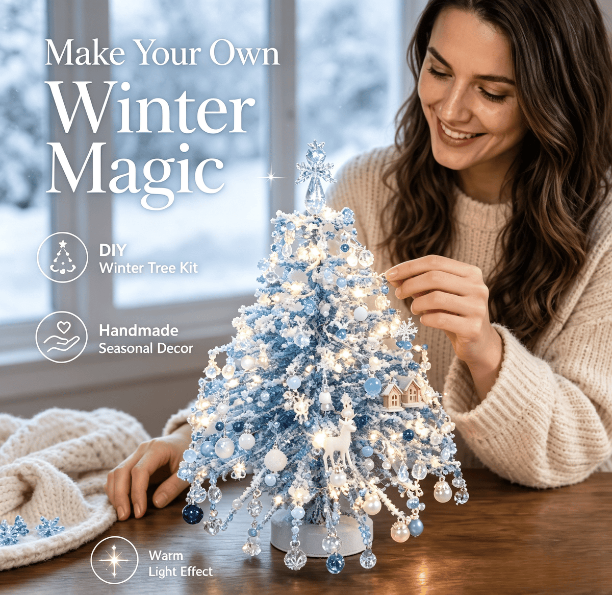 🎄 DIY Beaded Christmas Tree Kit –  🎅Create Your Own Sparkling Holiday Decoration