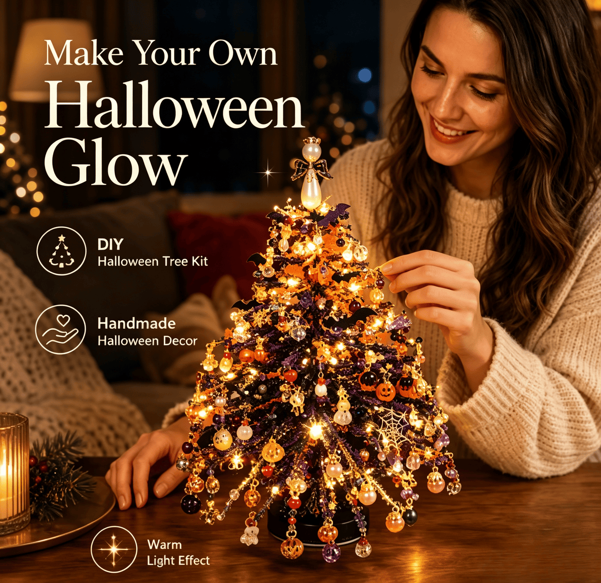 🎄 DIY Beaded Christmas Tree Kit –  🎅Create Your Own Sparkling Holiday Decoration