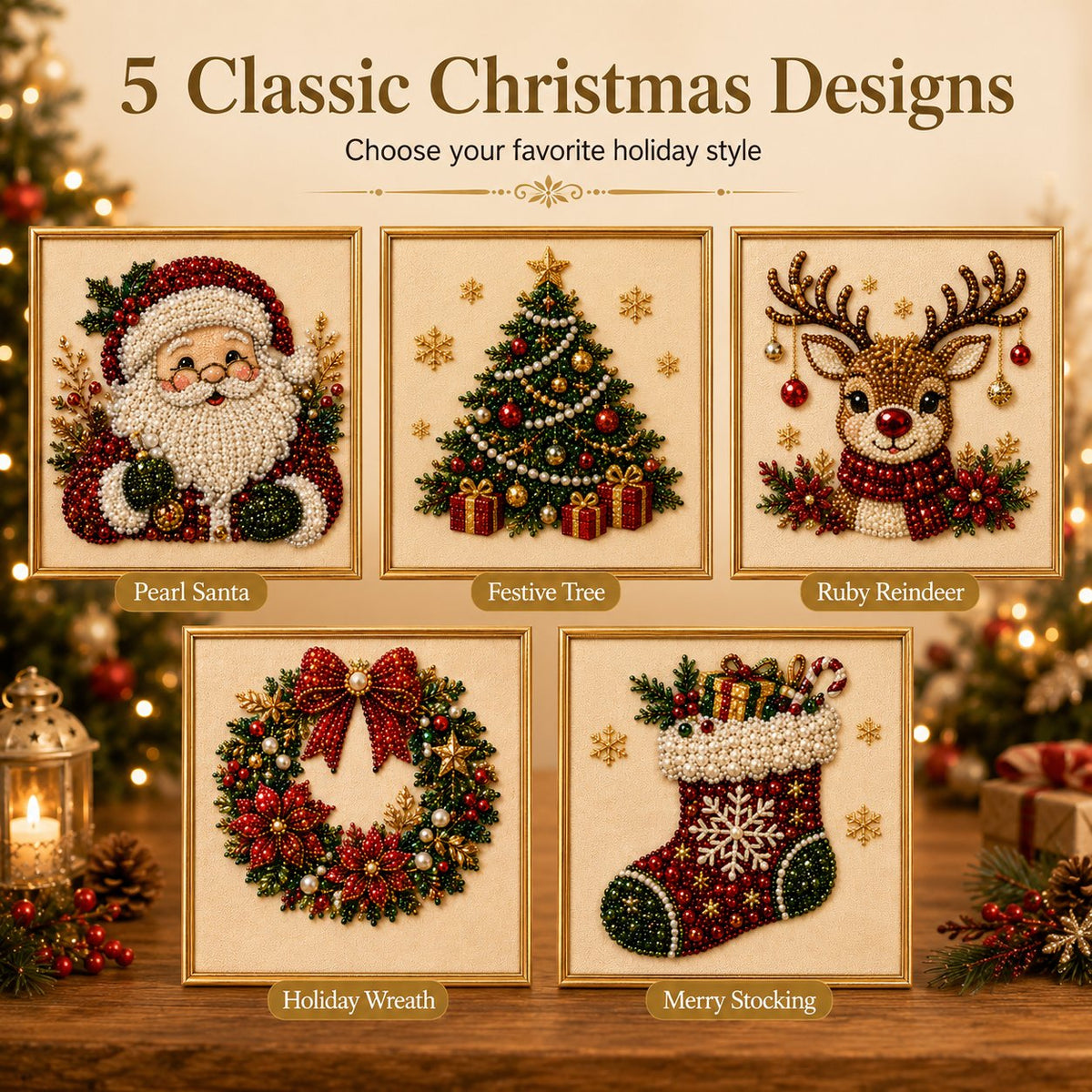 🎨💎DIY Christmas Pearl Diamond Painting Art Kit