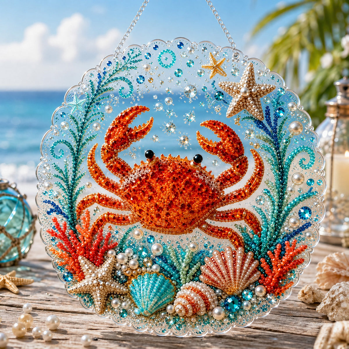 🌊✨Ocean Pearl Art DIY Hanging Ornament Kit