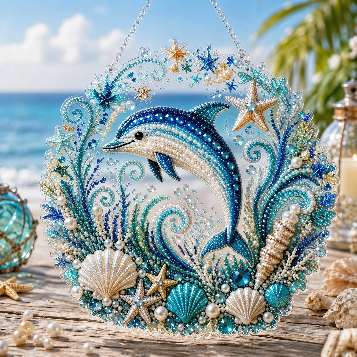 🌊✨Ocean Pearl Art DIY Hanging Ornament Kit