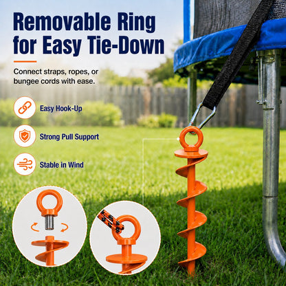 Outdoor Heavy-Duty Spiral Ground Anchors Kit