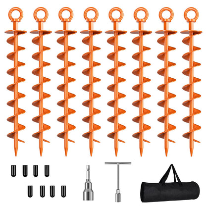 Outdoor Heavy-Duty Spiral Ground Anchors Kit