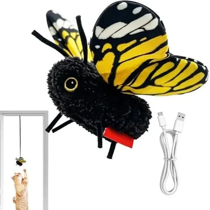 Interactive Electric Butterfly & Bluebird Cat Toy – 3 Flying Modes USB Rechargeable Teaser