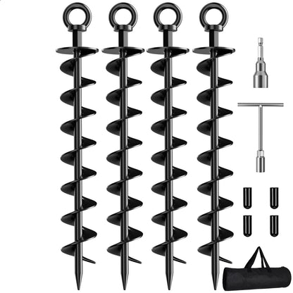 Outdoor Heavy-Duty Spiral Ground Anchors Kit