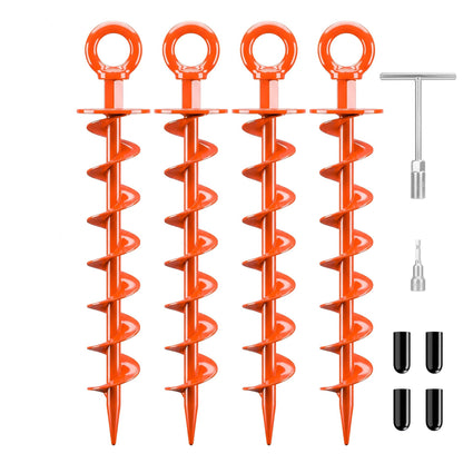Outdoor Heavy-Duty Spiral Ground Anchors Kit